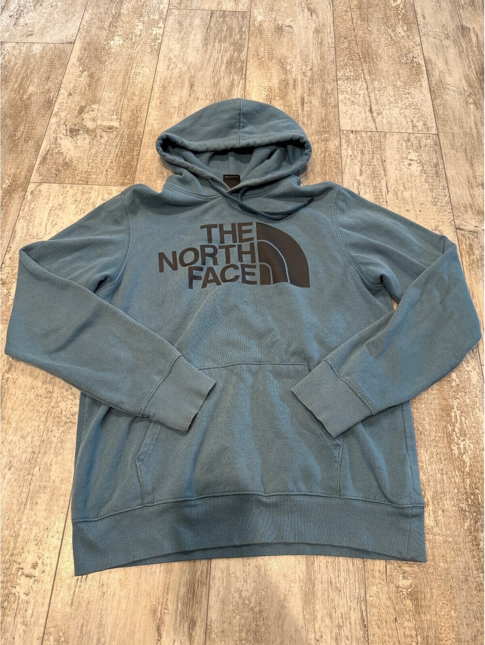 The North Face Mens M Blue Logo Pullover Hoodie Outdoor Gorpcore
